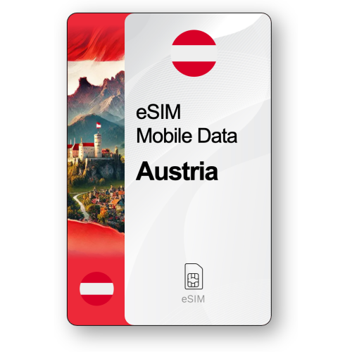 eSIM Internet Αυστρία, ισχύει για 30 ημέρες, κίνηση 20 GB