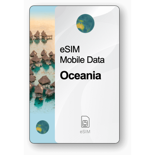 eSIM Internet Ωκεανία, ισχύει για 30 ημέρες, κίνηση 5 GB