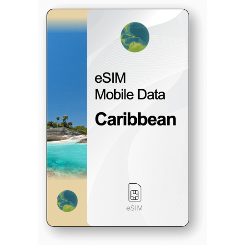 eSIM Internet Καραϊβική, ισχύει για 30 ημέρες, κίνηση 10 GB