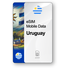 eSIM Internet Uruguay, valido 30 giorni, traffico 20 GB