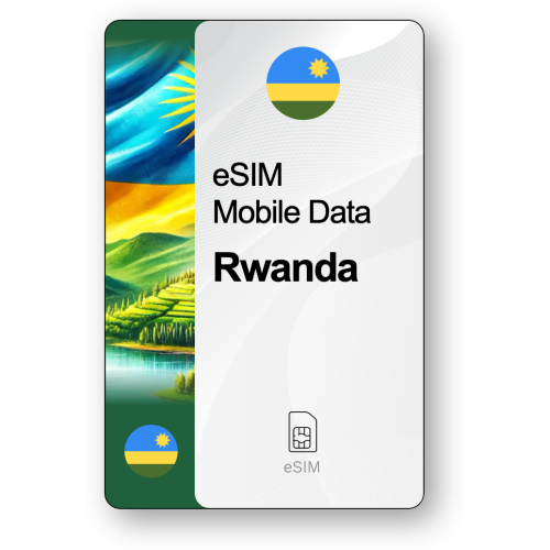 Internet eSIM Rwanda, valable 7 jours, trafic Illimité