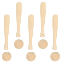 De De Béisbol Y Bate De Madera Para Niños