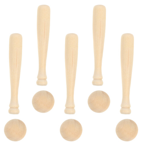 De De Béisbol Y Bate De Madera Para Niños