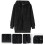 1St Comfortabele Zwarte Dames Pullover Van Met Capuchon 6