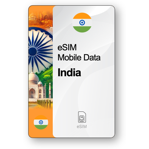 Internet eSIM Inde, valable 30 jours, trafic 5 GB