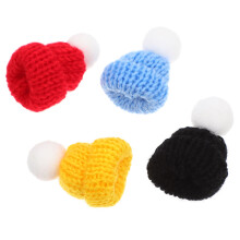 4 Stuks Mini Breimutsen Decoratief Huis Popmuts