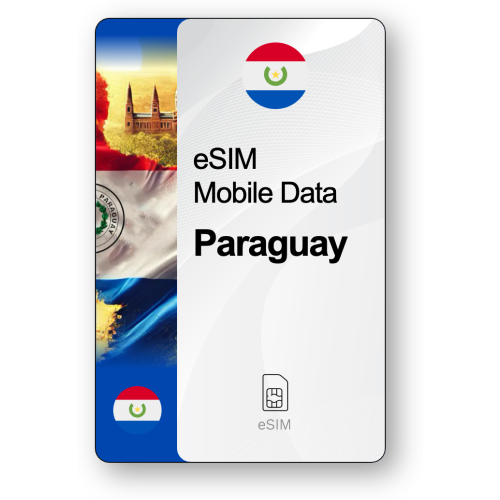 eSIM Internet Παραγουάη, ισχύει για 30 ημέρες, κίνηση 20 GB
