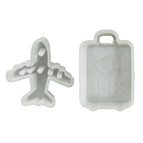 Gepäckkerzenformen, 3D-Flugzeug-Silikonform, Ornament,-Koffer 2 1