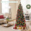 Casart 6 FT Hinged Christmas Tree Pre-Lit Pencil Tree With 33 Natural Pine Cones 3