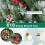 Casart 6 FT Hinged Christmas Tree Pre-Lit Pencil Tree With 33 Natural Pine Cones 7