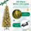 Casart 6 FT Hinged Christmas Tree Pre-Lit Pencil Tree With 33 Natural Pine Cones 8