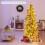 Casart 6 FT Hinged Christmas Tree Pre-Lit Pencil Tree With 33 Natural Pine Cones 5