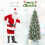 Casart 6 FT Hinged Christmas Tree Pre-Lit Pencil Tree With 33 Natural Pine Cones 2