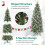 Casart 6 FT Hinged Christmas Tree Pre-Lit Pencil Tree With 33 Natural Pine Cones 9