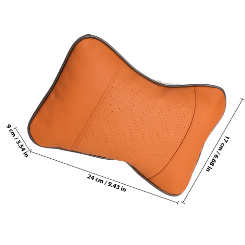 2Pcs Durable Brown Neck Protector Pillow for Auto Seat Neck Cushion 1