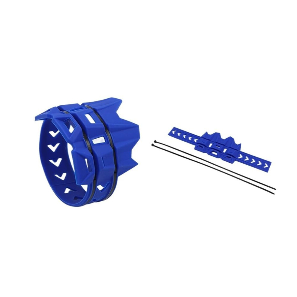 Motorcycle Exhaust Heat Shield Antiscald Muffler Guard Universal Pipe Protector Blue 9323874435930