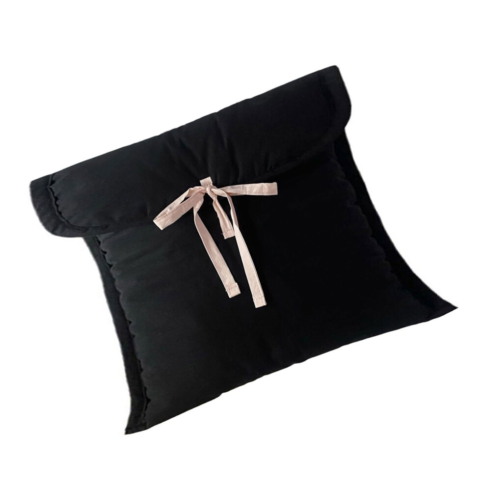 Schwarz Nützliche Notebooktasche Mit Schleifenverzierung,- 13