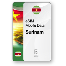 eSIM Internet Suriname, valido 15 giorni, traffico Nelimitato