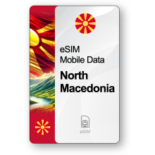 eSIM Internet Macedonia del Nord, valido 30 giorni, traffico 50 GB