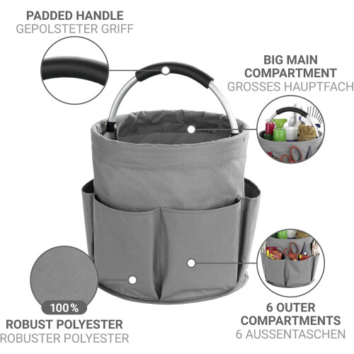 Universal Cleaning Caddy, Foldable Organiser with 6 Compartments, 28 x 26.5 cm 2