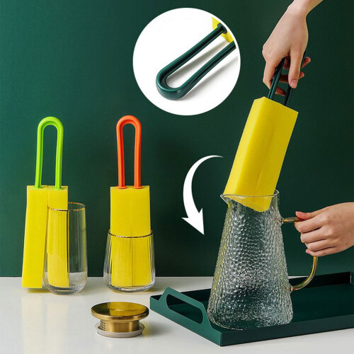 Brosse de tasse de cuisine avec poignée confortable,-Orange 2