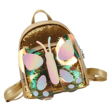 Mini Rucksack Glänzend Pailletten Schulranzen Für Kinder Golden