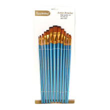 13 pièces aquarelle stylo pinceau Nylon-combinaison à tête plate