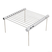 Portable Camping Grill Folding Stainless Steel Charcoal BBQ Grill For Picnic Compact Foldable Design
