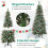Casart 5 FT Christmas Tree Pre-Lit Pencil Tree 250 Teardrop-Shaped LED Lights 7