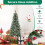 Casart 5 FT Christmas Tree Pre-Lit Pencil Tree 250 Teardrop-Shaped LED Lights 9