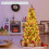 Casart 5 FT Christmas Tree Pre-Lit Pencil Tree 250 Teardrop-Shaped LED Lights 3