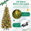 Casart 5 FT Christmas Tree Pre-Lit Pencil Tree 250 Teardrop-Shaped LED Lights 6