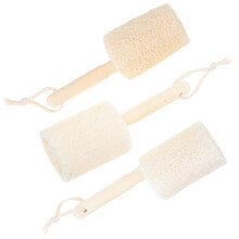 3St Flaschenbürsten: 18,5 Cm Holzgriff Luffa Bürste Für Weitmundgläser
