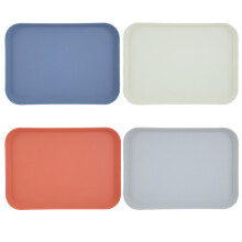 Bambusfaser Tablett Dessertteller Snack Schale M Grau
