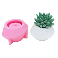 Pots de fleurs Moules en silicone Spirales Vases Résines-petit