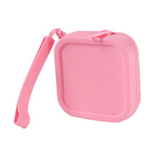 Small Silicone Purse Square Coin Pouches Small Storage Bag-Pink