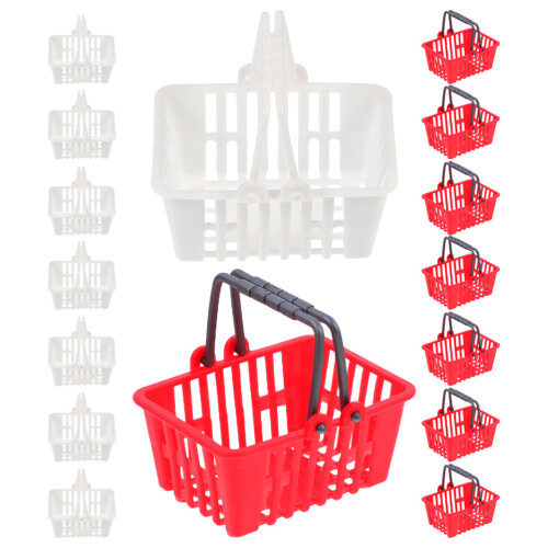 20 Unidades Mini Canastas Con Asa Para Supermercado 1