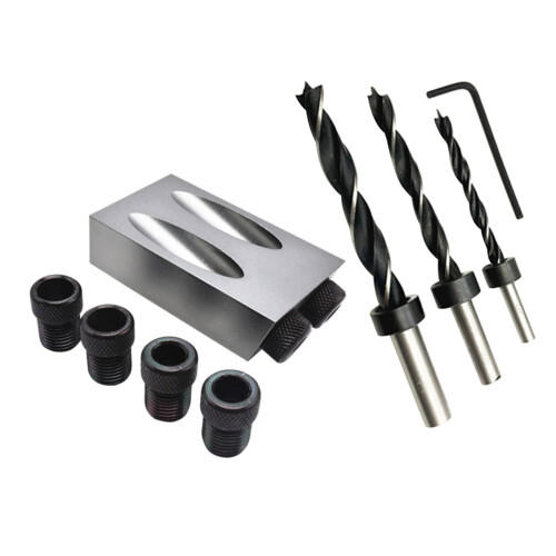 34Pcs Small Woodworking Hole Locator Set 15 Degree Angle Grey
