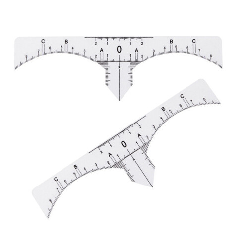 10Pcs Plastic Eyebrow Ruler Set Disposable Stencil For Women
