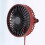 Roter Auto Mini Fan Aus ABS Stoßfest Für Kühlung 2