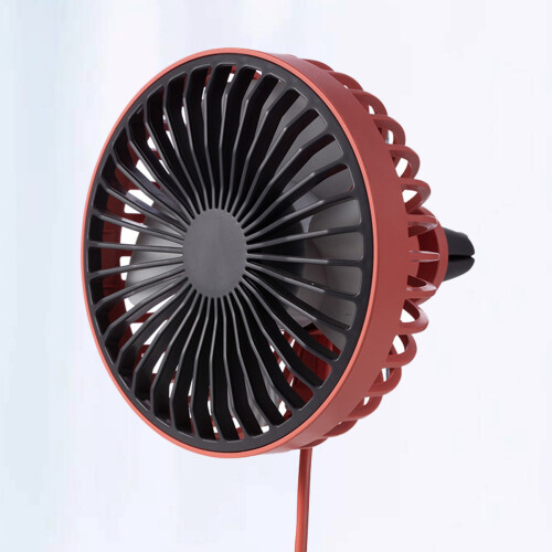 Roter Auto Mini Fan Aus ABS Stoßfest Für Kühlung 1