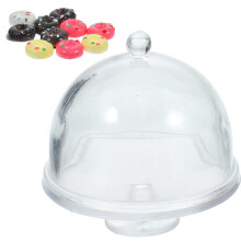 Simulierte Mini Donut Mit Teller Und Halter Für Puppenhausdekoration