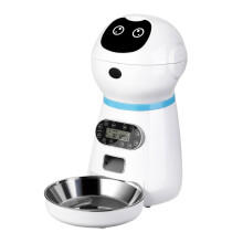 Automatic Pet Feeder Detachable Timed Dispenser Voice Recording Dogs And Cats BiteResistant Material FourMeal Schedule