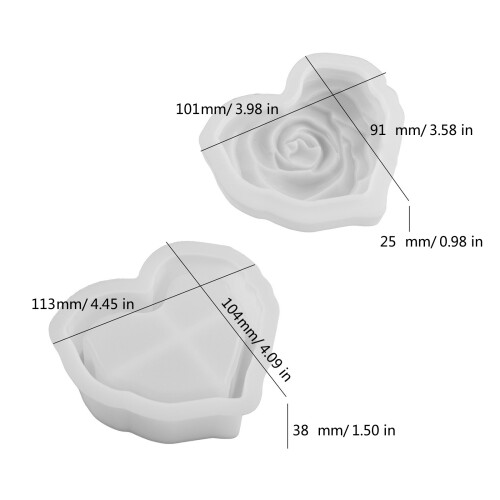 Blumentöpfe Silikonform Herz Aufbewahrungsbox Gips Betonform 2