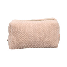 Large Capacity Plush Pen Case Plush Pen Pouches Zippered-Khaki