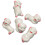 5Pcs Pig Shape Ceramic Chopstick Holder White Spoon Rest for Dining 1