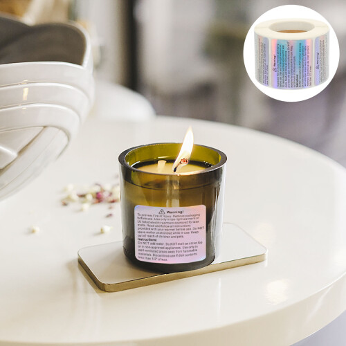 Stickers Avertissement Bougie Surface Lisse 2