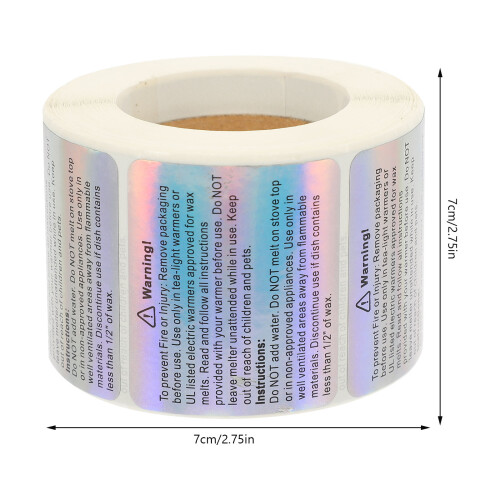 Stickers Avertissement Bougie Surface Lisse 1