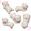 5Pcs Pig Shape Ceramic Chopstick Holder White Spoon Rest for Dining 7