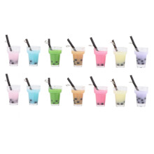 14-teiliges milchtee-anhänger set, zubehör für und auto, bunt